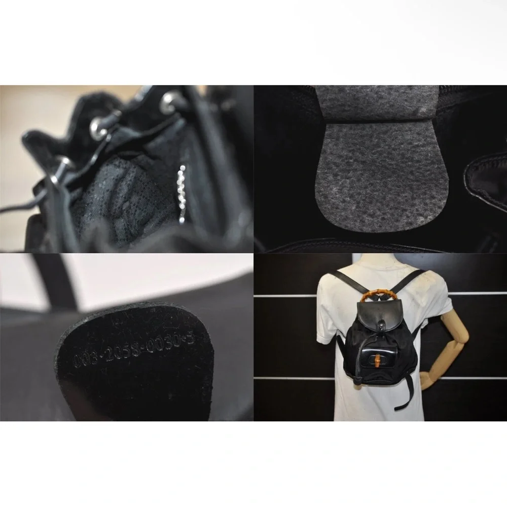 Gucci Black Backpack with Bamboo Handle Mini - Picture 10 of 10